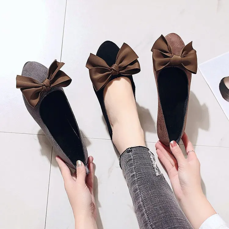 Bow Square Head Small Shoes Women's 2019 Spring Summer New Style Korean-style Retro Mori Girl-Style Flat Lazy Moccosins
Bow Square Head Small Shoes Women's 2019 Spring Summer New Style Korean-style Retro Mori Girl-Style Flat Lazy Moccosins