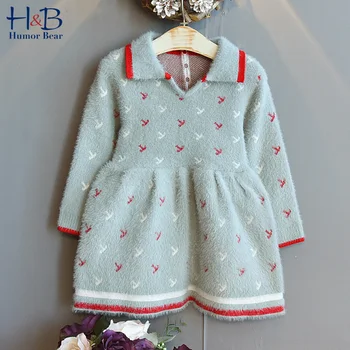 Humor Bear Princess Grils Dress Autumn Winter Baby Collar Wool Dress Girls Sweater Dress Flowers Children'S Bottoming Dress
Humor Bear Princess Grils Dress Autumn Winter Baby Collar Wool Dress Girls Sweater Dress Flowers Children'S Bottoming Dress