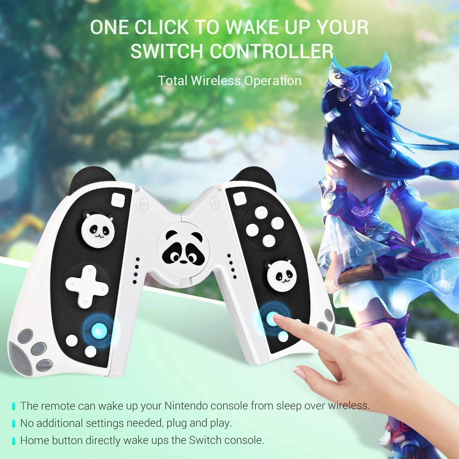 New Remote Wireless Controller Wake Up Panda Gamepad For Nintendo Switch With 6-Axis Sensing And Real Vibration Feedback
New Remote Wireless Controller Wake Up Panda Gamepad For Nintendo Switch With 6-Axis Sensing And Real Vibration Feedback