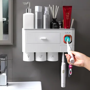 Magnetic Toothbrush Holder Adsorption Inverted Automatic Toothpaste Squeezer Dispenser Storage Rack Bathroom Accessories Home
Magnetic Toothbrush Holder Adsorption Inverted Automatic Toothpaste Squeezer Dispenser Storage Rack Bathroom Accessories Home