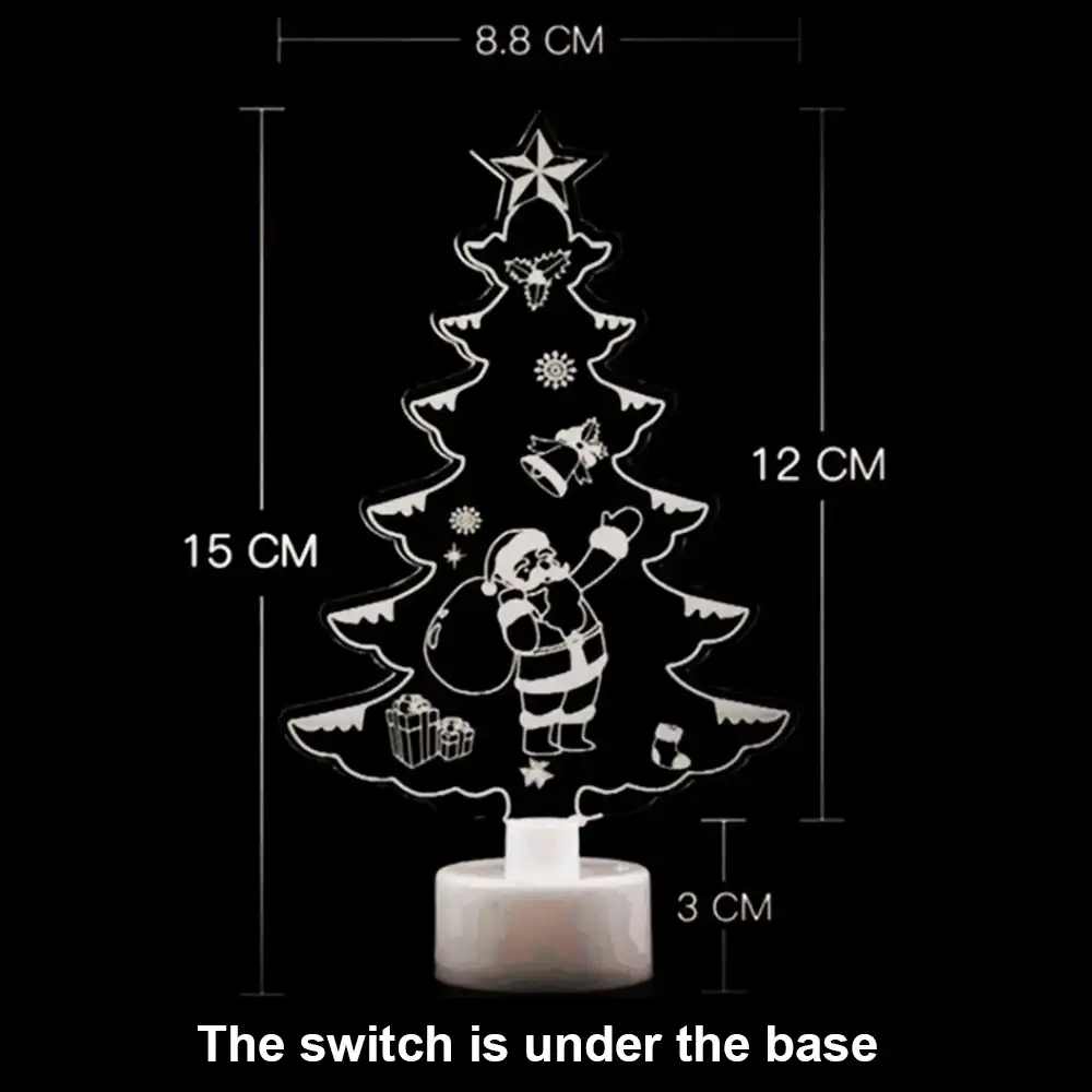 colorful mini led christmas tree christmas snowman santa claus