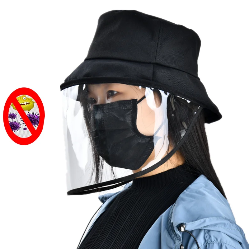 Protection Mask hat Removable Windproof Anti-dust Anti-droplet Spittle Face Covering for Bucket Hat Sun Visor | Аксессуары для