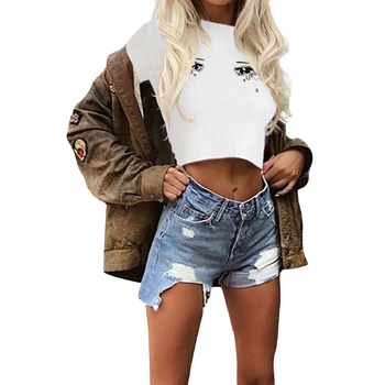 Women Crop Top T-shirt Short Sleeve Ladies Casual Short Crop Tops T-Shirt Streetwear 
Women Crop Top T-shirt Short Sleeve Ladies Casual Short Crop Tops T-Shirt Streetwear