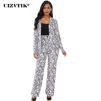 Elegant Tracksuit For Women Snake Pattern Office Suit Two Piece Set Women Sexy Oversize Suit ropa mujer Blazer Trousers Suit Set
Elegant Tracksuit For Women Snake Pattern Office Suit Two Piece Set Women Sexy Oversize Suit ropa mujer Blazer Trousers Suit Set