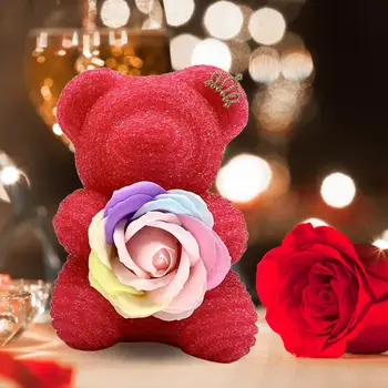 Rhinestone Foam Bear With Austin Rose Soap Flower For Valentine Gift Box Birthday Gift Surprise 20CM Artificial Decorations
Rhinestone Foam Bear With Austin Rose Soap Flower For Valentine Gift Box Birthday Gift Surprise 20CM Artificial Decorations