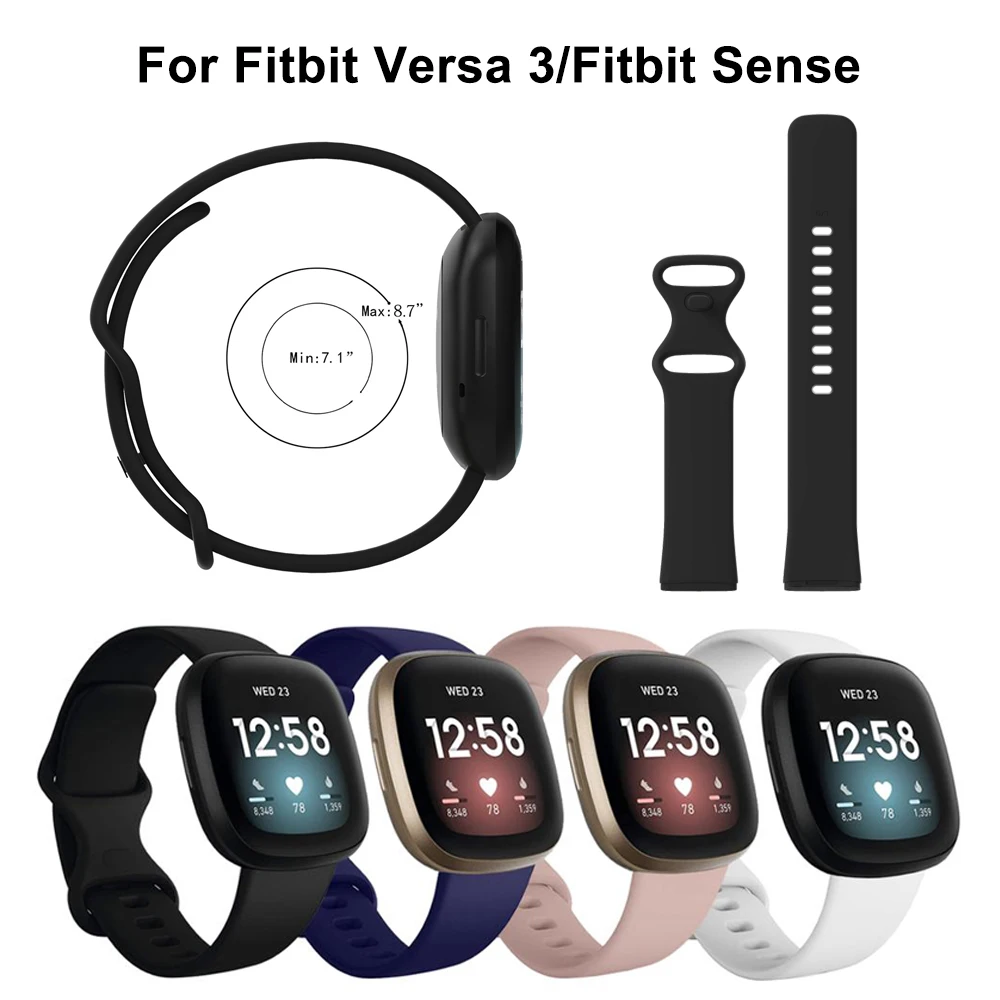 

Colorful Bracelet Wrist Strap For Fitbit Versa 3 Smart Watch Band For Fitbit Sense Versa3 Wristband Sport Soft Silicone Straps