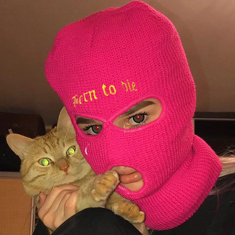 Fashion Limited Embroidery Ski Mask Born To Die Tactical Mask 3 Hole