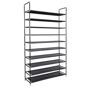 100cm 10 Tiers Non-woven Fabric Shoe Rack Black Color Simple Assembly Shoe storage rack with Handle Black
100cm 10 Tiers Non-woven Fabric Shoe Rack Black Color Simple Assembly Shoe storage rack with Handle Black