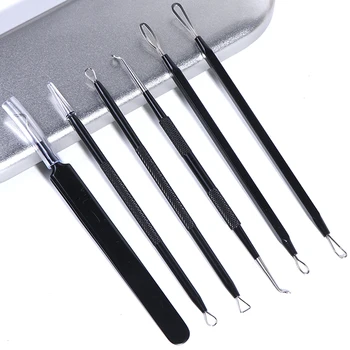 6Pcs Black Stainless Steel Comedone Acne Needles Pimple Blemish Extractor Blackhead Remover Face Skin Pore Cleaning Tools JIMP03
6Pcs Black Stainless Steel Comedone Acne Needles Pimple Blemish Extractor Blackhead Remover Face Skin Pore Cleaning Tools JIMP03