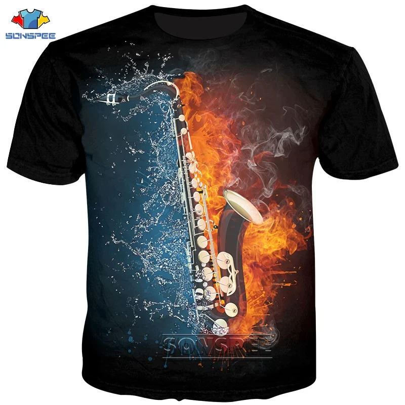 SONSPEE 2020 New Arrival Men's T-Shirts 3D Saxophone Print TShirt Homme Summer Top Short Sleeve Harajuku Style Streetwear Shirts
SONSPEE 2020 New Arrival Men's T-Shirts 3D Saxophone Print TShirt Homme Summer Top Short Sleeve Harajuku Style Streetwear Shirts