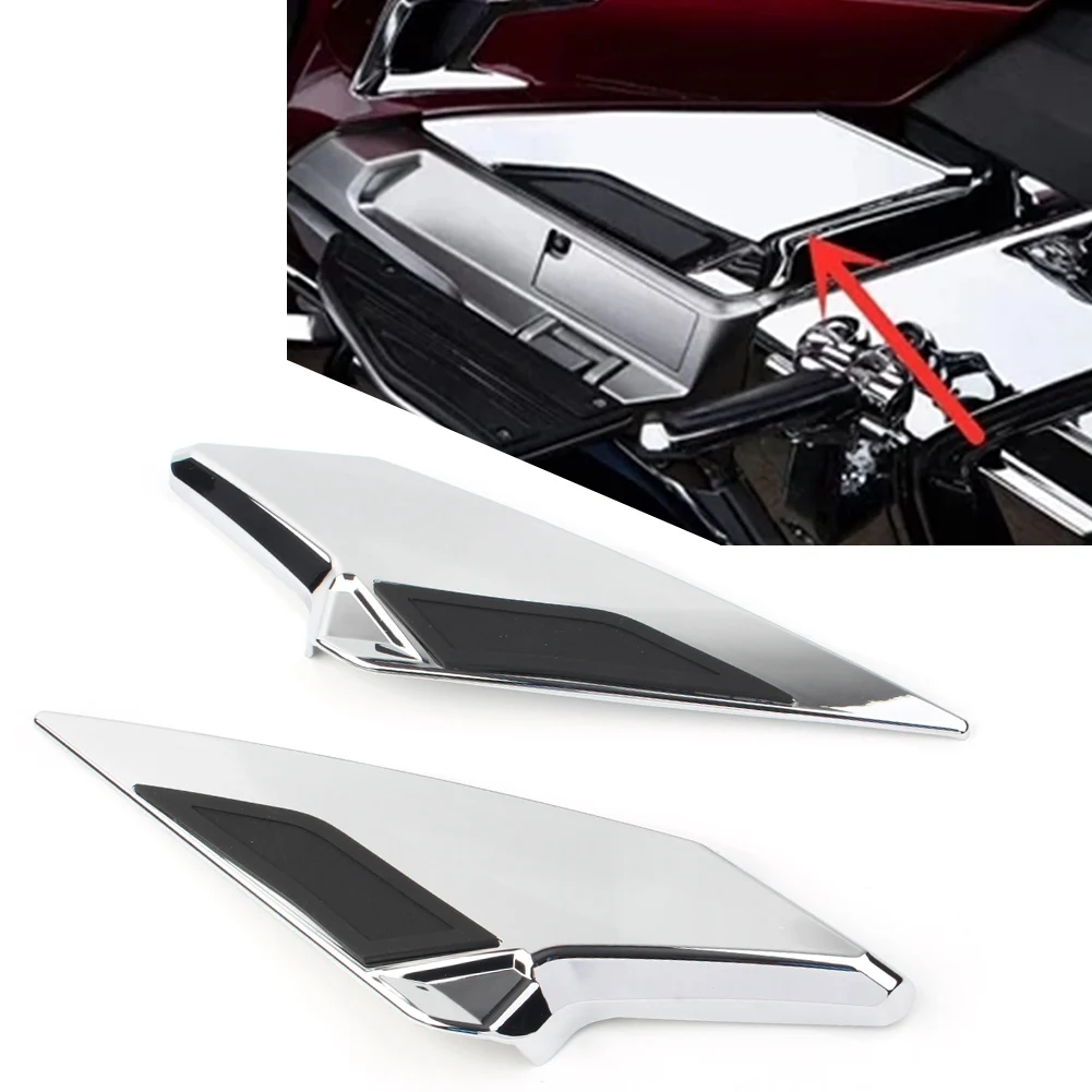 

2x Motorcycle Pedal Upper Side Decorated Cover For Honda Gold Wing GL1800 Goldwing 2018 2019 2020 2021 ABS Plastic Chrome