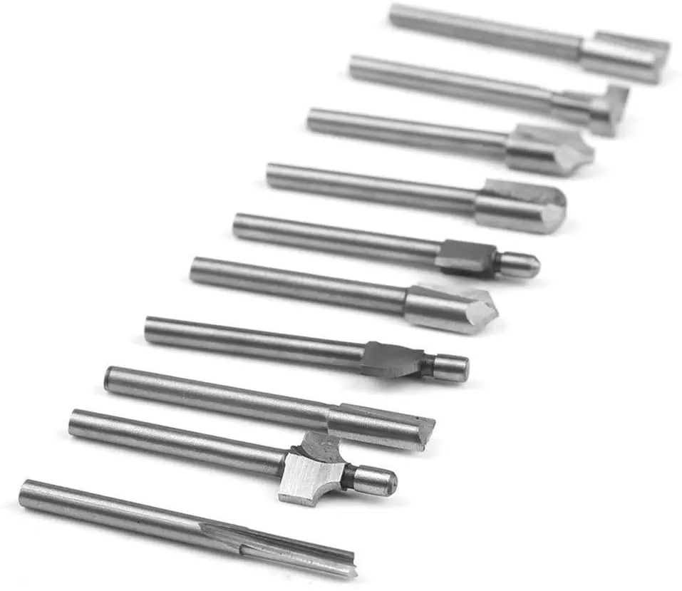 10-piece set of 3.2mmHSS woodworking trimmer grinding knife engraving machine pattern knife milling groove cutter small milling
10-piece set of 3.2mmHSS woodworking trimmer grinding knife engraving machine pattern knife milling groove cutter small milling