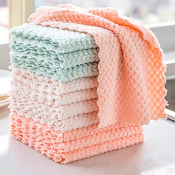 10Pcs Quick Dry Microfibre Rag Pineapple Grid Dish Cloth Household Thickened Absorbent Dish Towel Kitchen Cleaning Dishcloth
10Pcs Quick Dry Microfibre Rag Pineapple Grid Dish Cloth Household Thickened Absorbent Dish Towel Kitchen Cleaning Dishcloth
