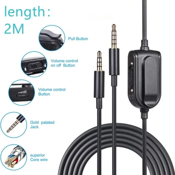 Headphone Cable Audio-AUX Cable for Logitech-Astro A10 A40 A30 Headset Cord Line J6PB
Headphone Cable Audio-AUX Cable for Logitech-Astro A10 A40 A30 Headset Cord Line J6PB