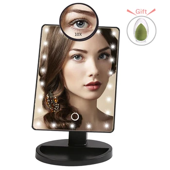 22 LED Light Touch Screen 1X 10X Magnifying Makeup Mirror Desktop Countertop Bright Adjustable USB Cable Or Battery Use 16 Lamp
22 LED Light Touch Screen 1X 10X Magnifying Makeup Mirror Desktop Countertop Bright Adjustable USB Cable Or Battery Use 16 Lamp