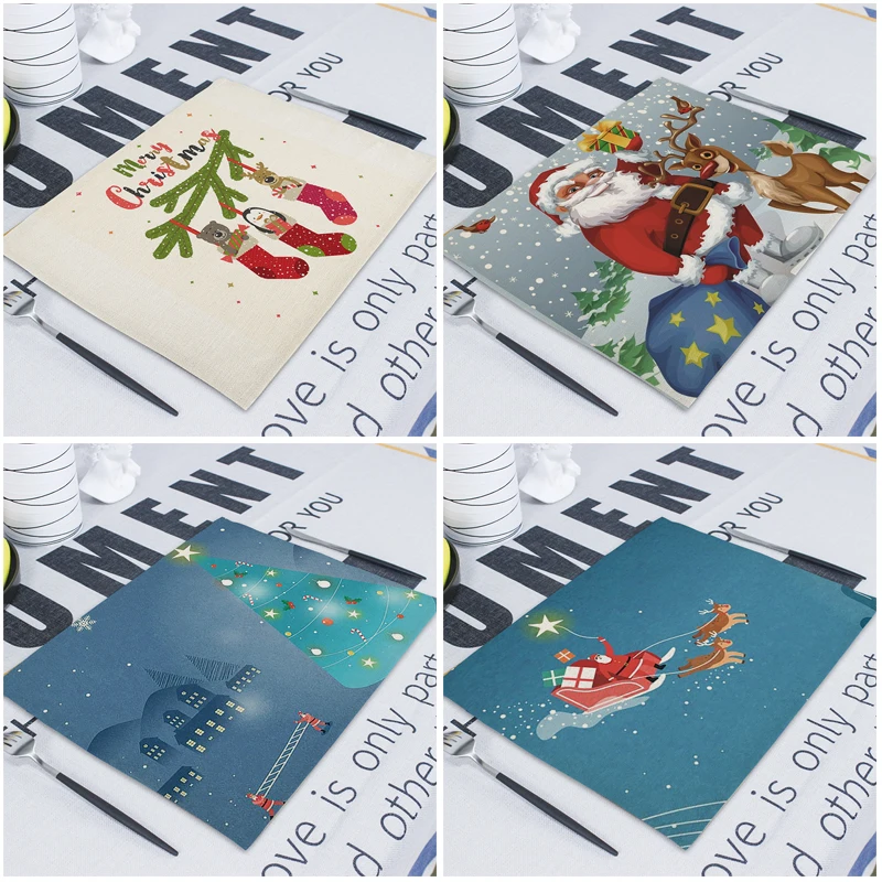 Christmas Cartoon Santa Printed Childlike Table Napkins for Wedding Party Table Napkins Cloth Western Dinner Home Textile
Christmas Cartoon Santa Printed Childlike Table Napkins for Wedding Party Table Napkins Cloth Western Dinner Home Textile