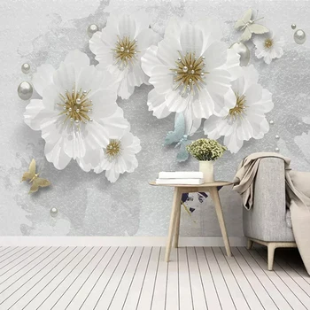 Custom Wallpaper 3D Stereo Jewelry White Flowers Murals Living Room Bedroom Home Decor Self-Adhesive Canvas Wall Stickers Fresco
Custom Wallpaper 3D Stereo Jewelry White Flowers Murals Living Room Bedroom Home Decor Self-Adhesive Canvas Wall Stickers Fresco
