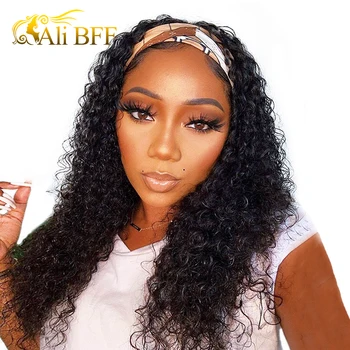 HeadBand Wig Curly Human Hair Wig None Lace Front Wigs for Black Women kinky curly Wave Machine Made Wigs 180% Density wigs
HeadBand Wig Curly Human Hair Wig None Lace Front Wigs for Black Women kinky curly Wave Machine Made Wigs 180% Density wigs
