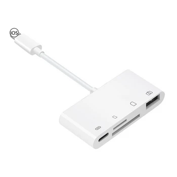 4 in 1 Card Reader For iPhone multi-function card reader Adater For Lightning To USB Drive SD TF Card For Carema Keyborad
4 in 1 Card Reader For iPhone multi-function card reader Adater For Lightning To USB Drive SD TF Card For Carema Keyborad