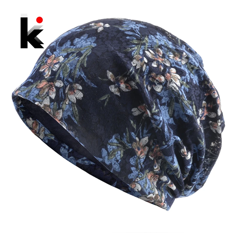 

Ladies Bonnet Beaneis Spring Summer Thin Skullies Beanies Knitting Flower Headwear Women Outdoor Casual Caps Female Gorras Hat