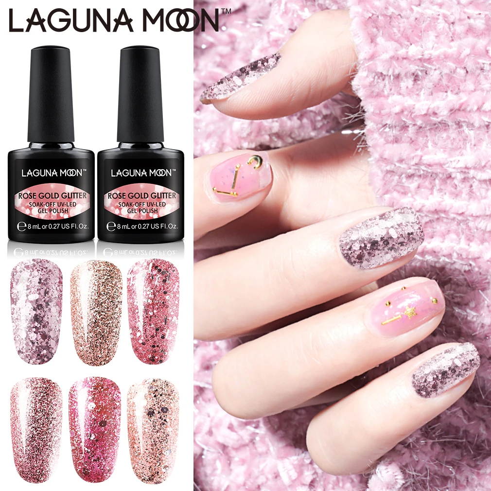 Lagunamoon Rose Gold Bling Gel Nail Polish UV LED Lamp Shimmer Diamond Glitter 8ML Soak Off Shiny Vernis Enamel Gellak Lacquer
Lagunamoon Rose Gold Bling Gel Nail Polish UV LED Lamp Shimmer Diamond Glitter 8ML Soak Off Shiny Vernis Enamel Gellak Lacquer
