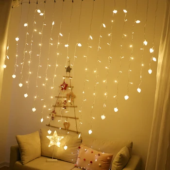 Heart Shape Curtain Lights 112 LED 8 Modes Waterproof Twinkle String Home Decor Lights for Bedroom Wedding Valentine Wall D30
Heart Shape Curtain Lights 112 LED 8 Modes Waterproof Twinkle String Home Decor Lights for Bedroom Wedding Valentine Wall D30