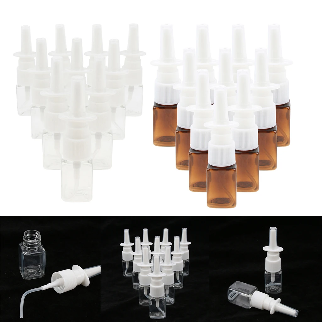 20pcs Refillable Empty Nasal Spray Bottles Fine Mist Vials for Travel 10ml 20pcs Refillable Empty Nasal Spray Bottles Fine Mist Vials for Travel 10ml