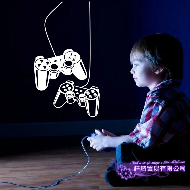 Video Game Sticker Play Decal Gaming Posters Gamer Vinyl Wall Decals Parede Decor Mural 19 Color Choose Video Game Sticker