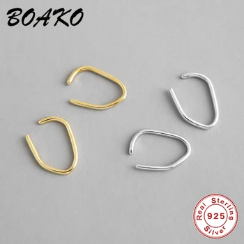 BOAKO Simple Ear Cuff Stackable Fashion Geometric C Shape Clip On Earrings for Women 925 Sterling Silver Earring Korean Jewelry
BOAKO Simple Ear Cuff Stackable Fashion Geometric C Shape Clip On Earrings for Women 925 Sterling Silver Earring Korean Jewelry