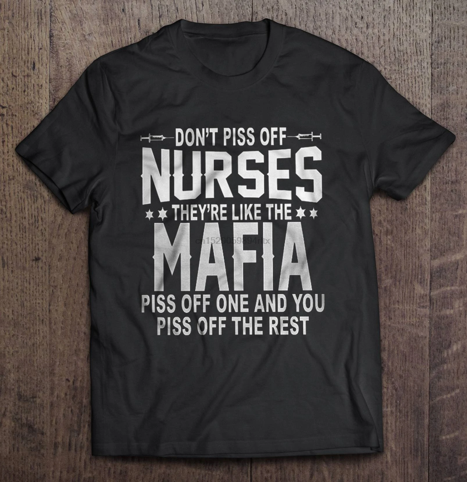 Фото Мужская футболка не разозливает медсестер они как мафия одну и вы | Мужские футболки (4000176971887)