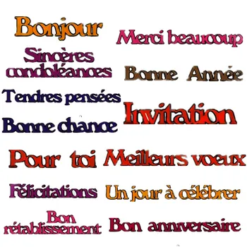 basic French language words metal cutting dies cut die mold diy scrapbooking cards making paper craft knife mould dies new 2019 
basic French language words metal cutting dies cut die mold diy scrapbooking cards making paper craft knife mould dies new 2019