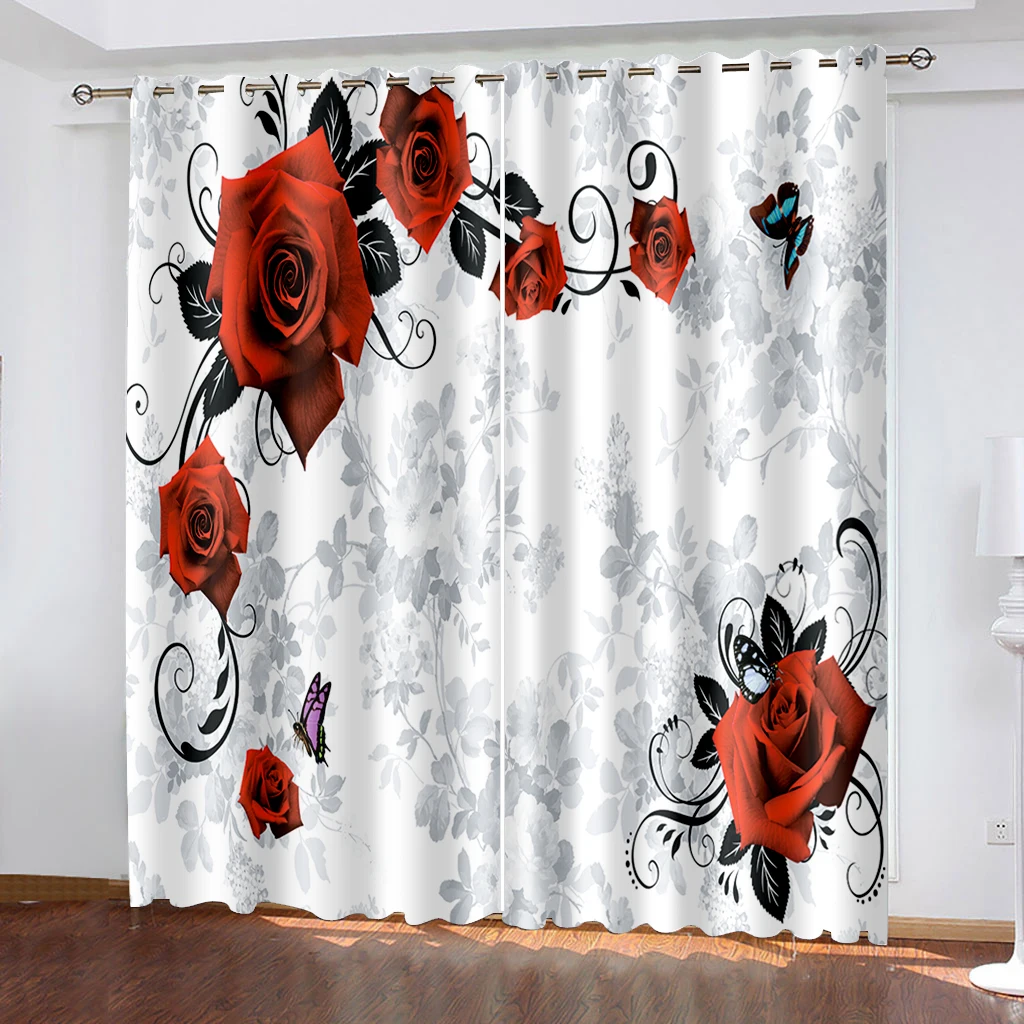Floral Plant Printing Woven Curtains Bedroom Blackout Curtains Two Separate Curtains on The Left and Right
Floral Plant Printing Woven Curtains Bedroom Blackout Curtains Two Separate Curtains on The Left and Right