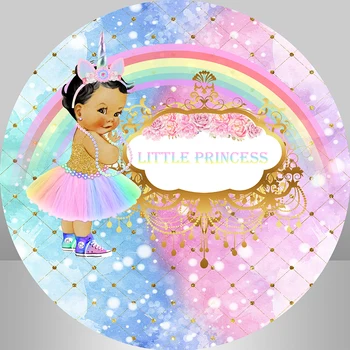 Photography Background Unicorn Rainbows Baby Shower Backdrops for Girls 1st Birthday Banner Table Cover Princess Round Backdrop
Photography Background Unicorn Rainbows Baby Shower Backdrops for Girls 1st Birthday Banner Table Cover Princess Round Backdrop