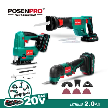 20V Cordless Electric Saw Jig Saw Oscillating Tool 2.0Ah Li-ion Kit Multi-Tool Reciprocating Saw
20V Cordless Electric Saw Jig Saw Oscillating Tool 2.0Ah Li-ion Kit Multi-Tool Reciprocating Saw