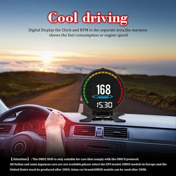 P15 HD TFT OBD Digital Speed Hud Display Car Speedometer OBD2 Turbo Boost Pressure Meter Alarm Oil Water Temp Gauge Code Reader
P15 HD TFT OBD Digital Speed Hud Display Car Speedometer OBD2 Turbo Boost Pressure Meter Alarm Oil Water Temp Gauge Code Reader