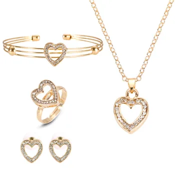 4pcs Baby Girl's Crystal Jewelry Sets Kids Cute Heart Crown Necklace Bracelet Earrings Set Children's Gifts 
4pcs Baby Girl's Crystal Jewelry Sets Kids Cute Heart Crown Necklace Bracelet Earrings Set Children's Gifts
