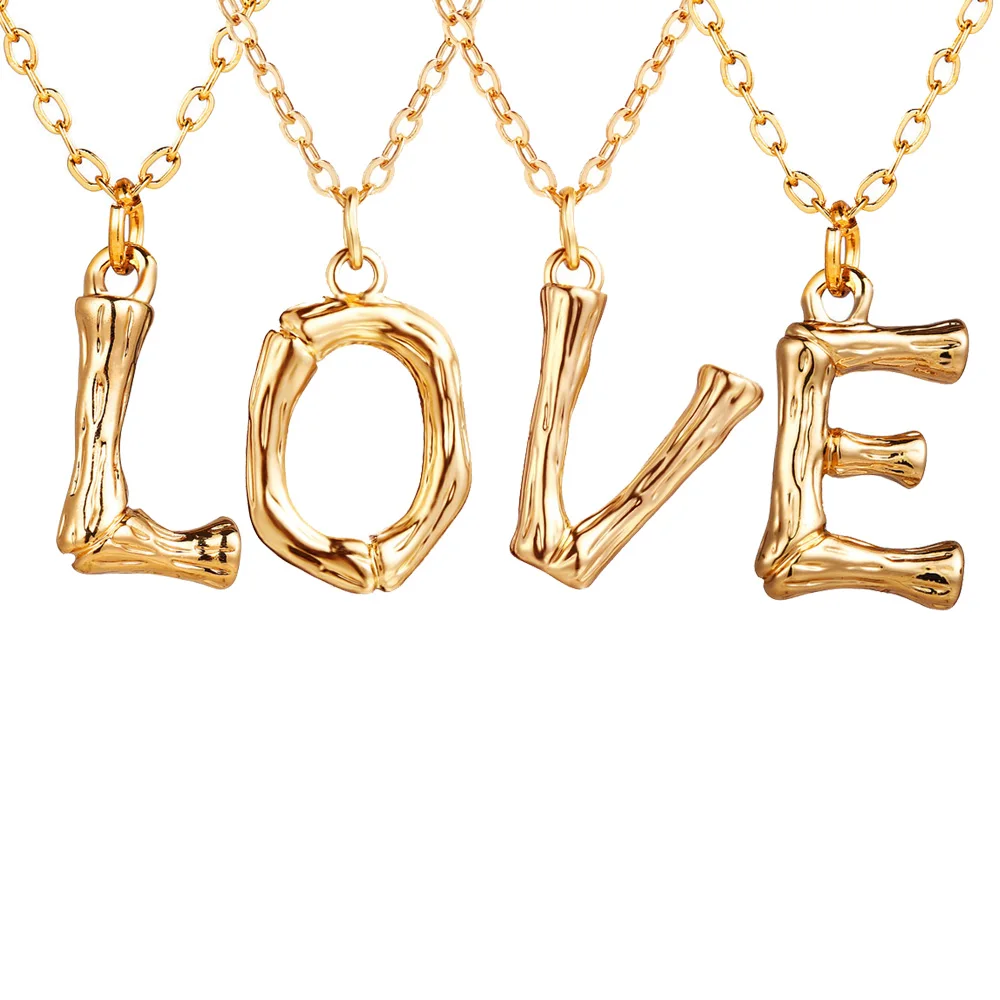2019 New Bamboo 26 A-Z Alphabet Initial Letter Pendant Necklace Female Gold Link Chain Choker Necklaces for Women Collares Mujer
2019 New Bamboo 26 A-Z Alphabet Initial Letter Pendant Necklace Female Gold Link Chain Choker Necklaces for Women Collares Mujer