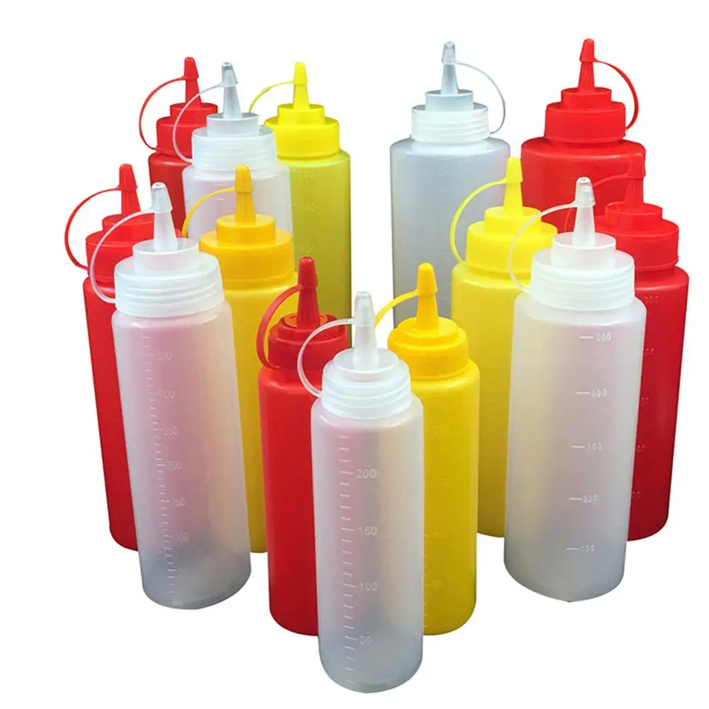 

Condiment Squeeze Bottles Twist On Cap Sauce Squirt With Lids Ketchup Mustard Mayo Hot Sauces Olive Oil Bottles Kitchen Gadget