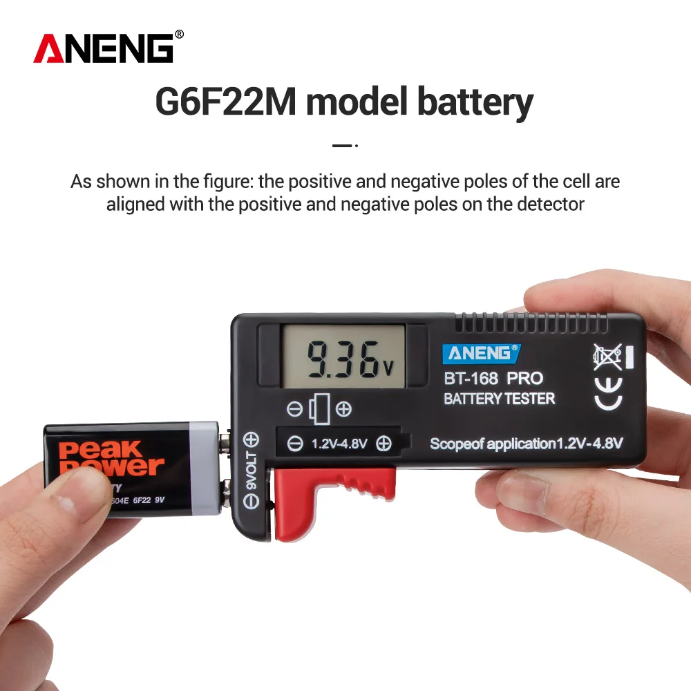 AN-168 POR Digital Lithium Battery Capacity Tester Checkered load analyzer Display Check AAA AA Button Cell Universal test
AN-168 POR Digital Lithium Battery Capacity Tester Checkered load analyzer Display Check AAA AA Button Cell Universal test