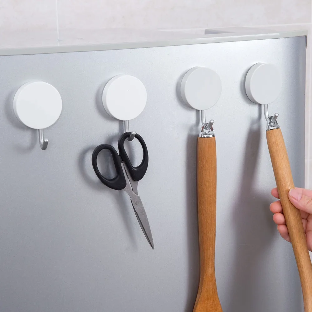 Household Magnetic Hook Power Magnet Hanger Holder Refrigerator Surfaces Not Scratch Fridge Hooks Key Holder Kitchen Organizer
Household Magnetic Hook Power Magnet Hanger Holder Refrigerator Surfaces Not Scratch Fridge Hooks Key Holder Kitchen Organizer