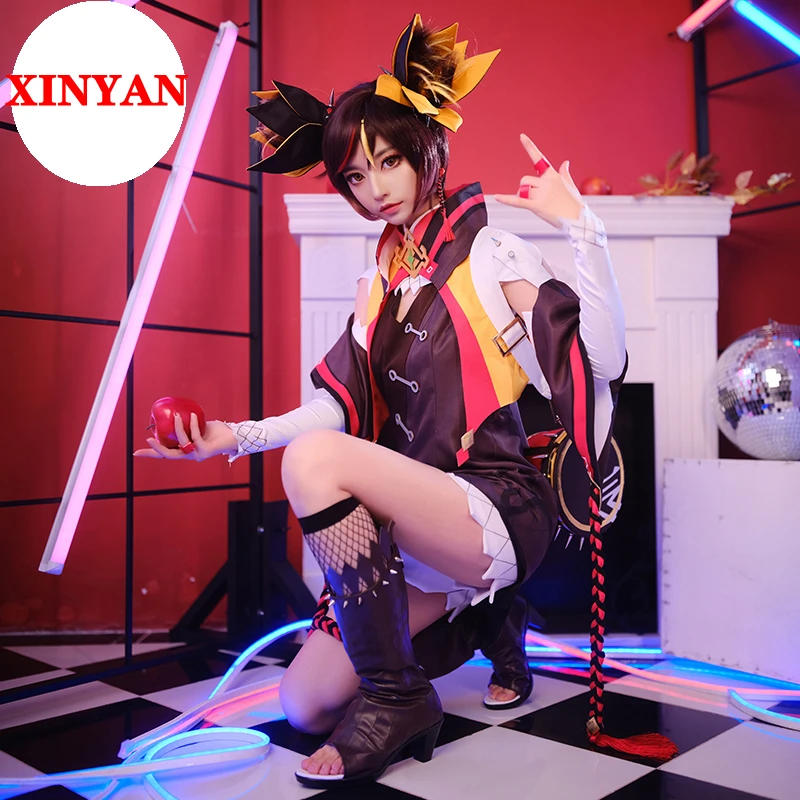 Костюм для косплея игры Genshin Impact, костюм Xin Yan из аниме проект, топ, жилет, рюкзак, реквизит, одежда для девочек, набор аксессуаров для Хэллоуина
Костюм для косплея игры Genshin Impact, костюм Xin Yan из аниме проект, топ, жилет, рюкзак, реквизит, одежда для девочек, набор аксессуаров для Хэллоуина