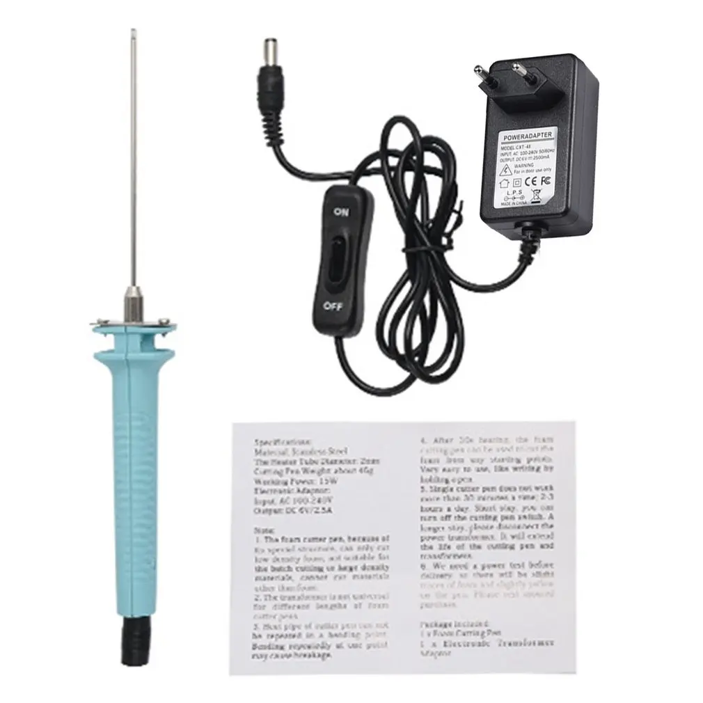 Professional Foam Cutter 15W 10CM Electric Foam Polystyrene Cutting Machine Pen Portable Styrofoam Cutting Knife Tools EU Plug
Professional Foam Cutter 15W 10CM Electric Foam Polystyrene Cutting Machine Pen Portable Styrofoam Cutting Knife Tools EU Plug