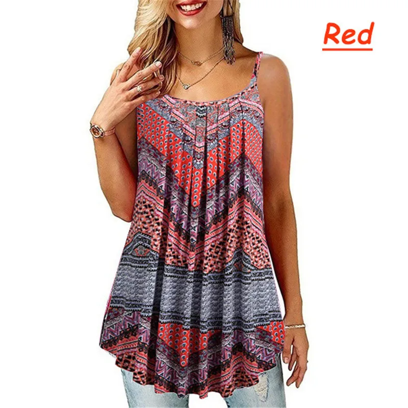 Oversized Plus Size S-6XL Ladies Shirt Women Summer Sleeveless Floral Print Casual Loose Female T shirt Tops Street Tank T Shirt Oversized Plus Size S-6XL Ladies Shirt Women Summer Sleeveless Floral Print Casual Loose Female T shirt Tops Street Tank T Shirt