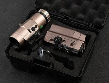 Holographic 1x red dot sight and 3x magnifier scope with picatinny rail side flip mount DE M3240
Holographic 1x red dot sight and 3x magnifier scope with picatinny rail side flip mount DE M3240