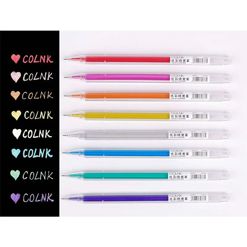 8pcs Fine point color liner pen set Transparent Bling bling highlighter marker drawing pens Album art Stationery School A6880
8pcs Fine point color liner pen set Transparent Bling bling highlighter marker drawing pens Album art Stationery School A6880