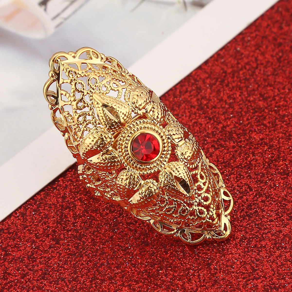 Ethiopian Gold Color Ring For Women Trendy African Arabian Wedding Jewelry Gift 3 Ethiopian Gold Color Ring For Women Trendy African Arabian Wedding Jewelry Gift