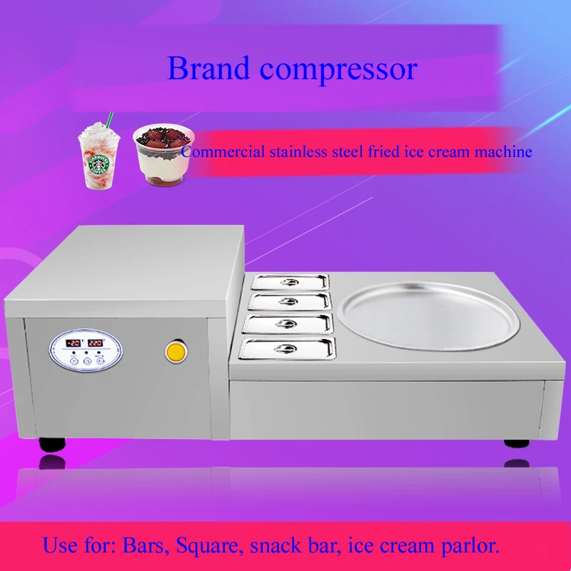 top shelves single pan thailed ice roll machine commercial fried ice cream machine ice yogur machine
top shelves single pan thailed ice roll machine commercial fried ice cream machine ice yogur machine