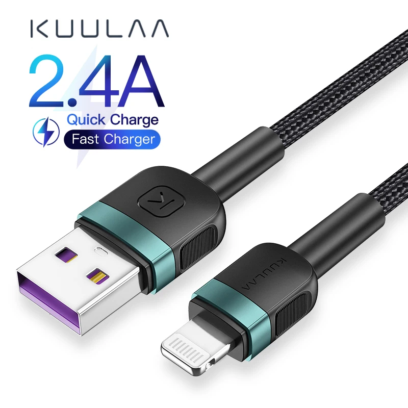 KUULAA USB Cable For iPhone 11 X XS Max 2.4A Fast Charging USB Charger Data Cable For iPhone Cable SE 8 7 6 USB Charge Cord
KUULAA USB Cable For iPhone 11 X XS Max 2.4A Fast Charging USB Charger Data Cable For iPhone Cable SE 8 7 6 USB Charge Cord