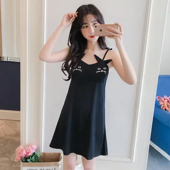 Sexy Sleeveless Night Dress Nighties V-neck Nightwear for Women Sexy Suspenders Lingerie Night Dress Summer Women Home Dress
Sexy Sleeveless Night Dress Nighties V-neck Nightwear for Women Sexy Suspenders Lingerie Night Dress Summer Women Home Dress