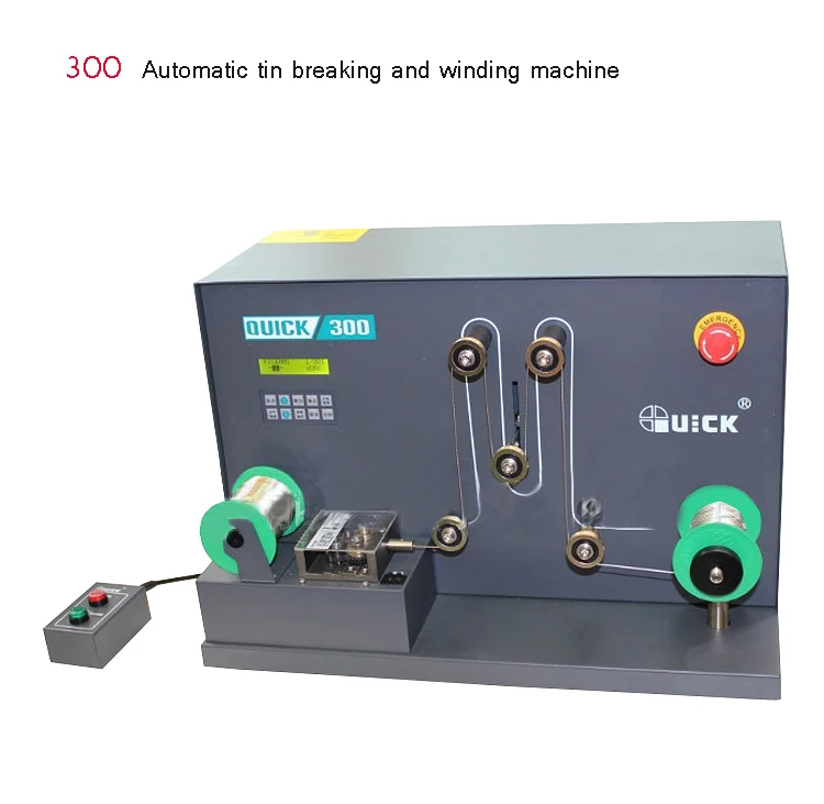 QUICK-300 Automatic tin breaking and winding machine, coil winding device 50W with parameter storage 300A/300B
QUICK-300 Automatic tin breaking and winding machine, coil winding device 50W with parameter storage 300A/300B